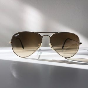 RayBan gradient aviator with case